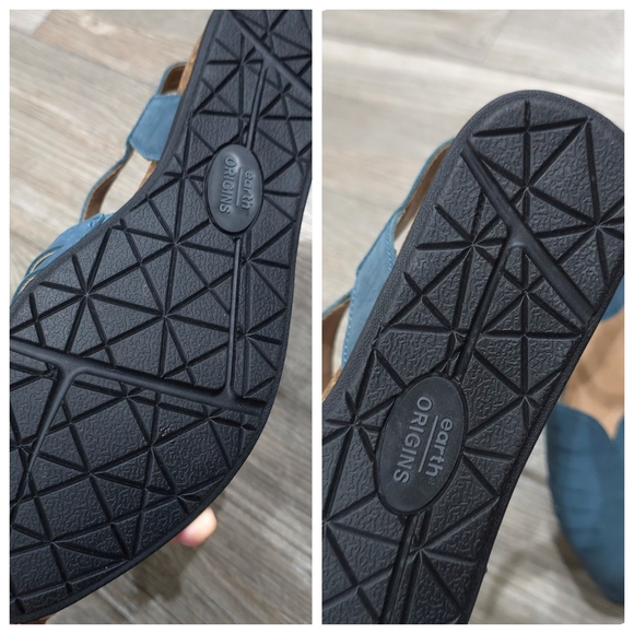 EARTH ORIGINS Palomo Peyton Moroccon Blue Leather Strappy Sandals, 9W, Nwot - Picture 4 of 11